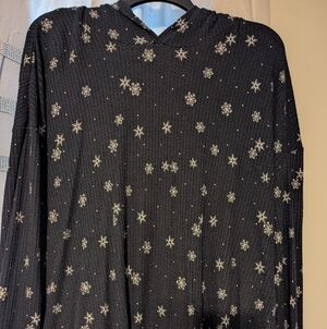 Hooded Waffle Knit Swing Top 26/28